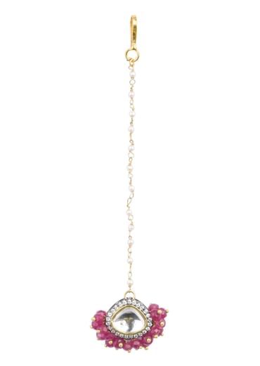 Two Tone Victorian Necklace Set With Mangtikka