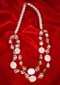 White And Rose Pink Tone Double Layer Pearl Necklace Online - Kalki Fashion