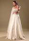 White Lehenga With Embroidered Blouse And Dupatta