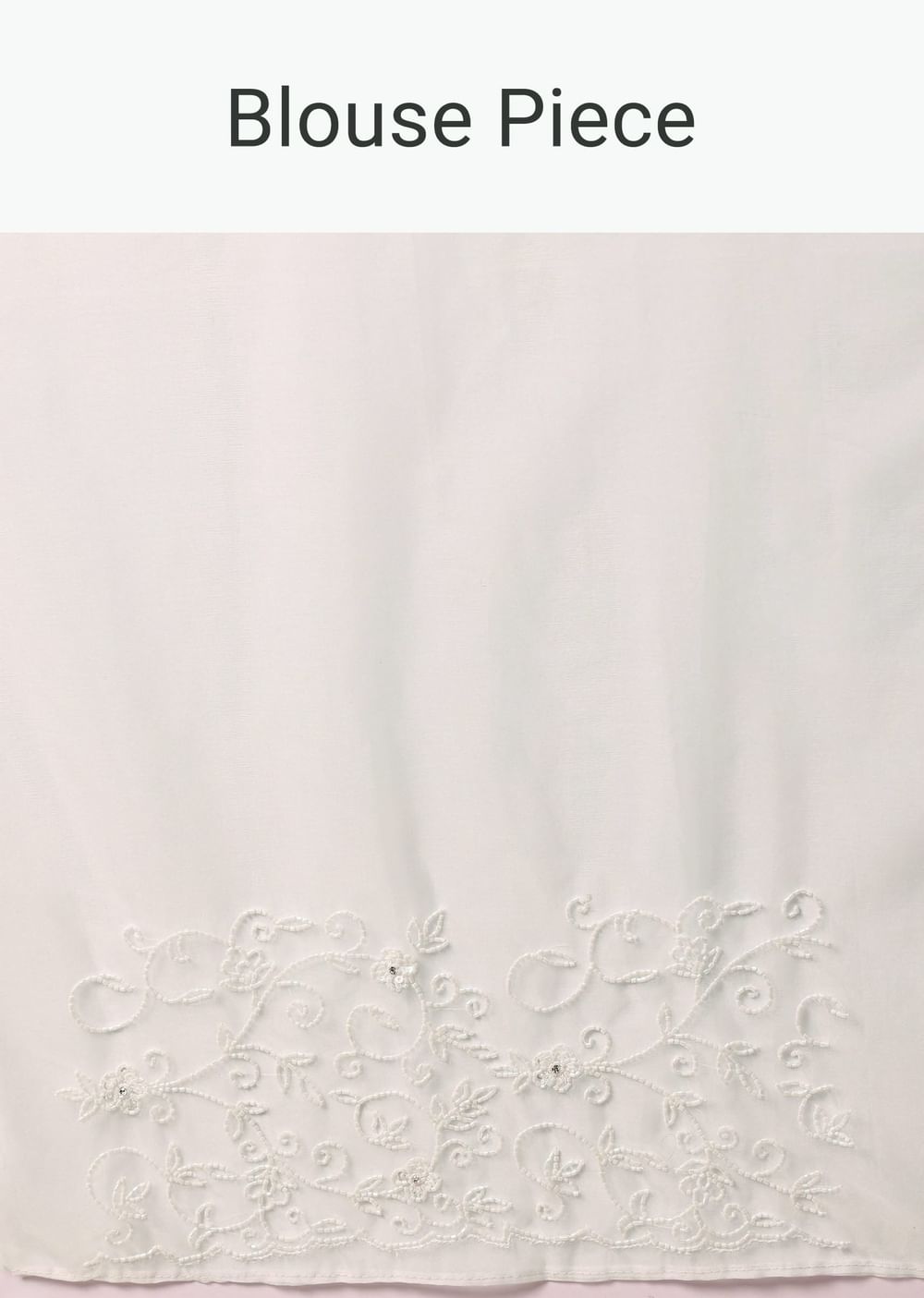 White Organza Saree With Unstitched Blouse