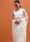 White Embroidered Organza Saree