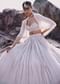 White Ruched Lehenga With Spaghetti Blouse And Cape