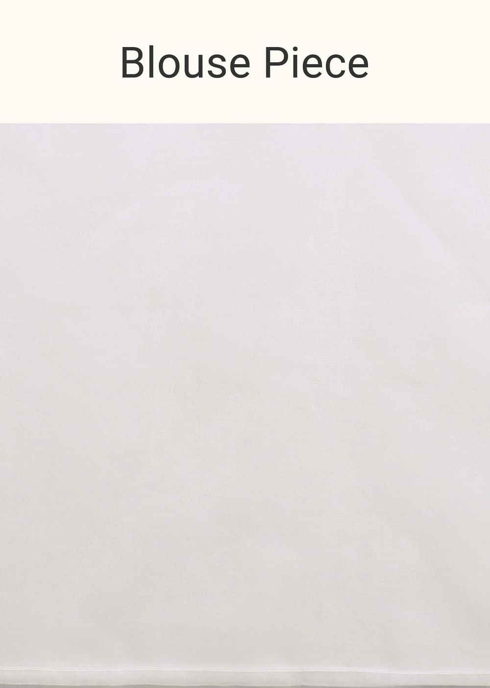 White Saree In Organza With Floral Motif Border And Unstitched Blouse Piece