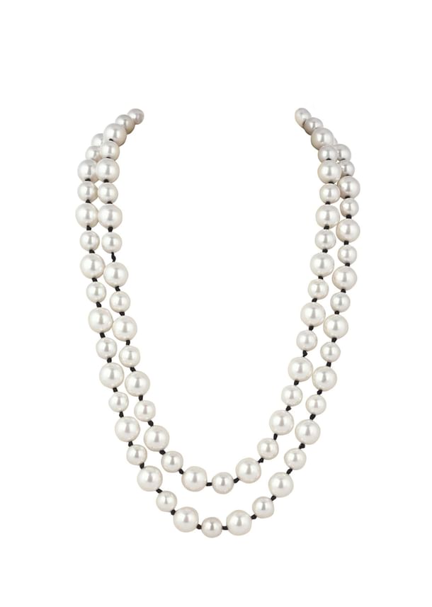 White Toned Mother Of Pearls Mala