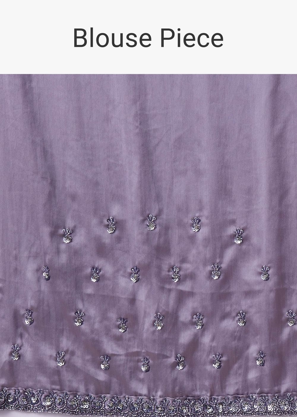 Lavender Purple Sequins Saree With An Embellished Border