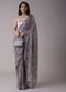 Lavender Purple Sequins Saree With An Embellished Border
