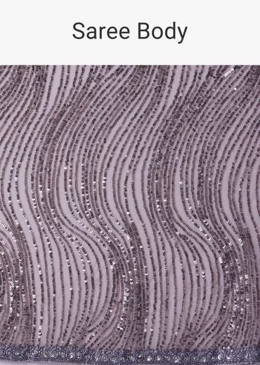 Lavender Purple Sequins Saree With An Embellished Border