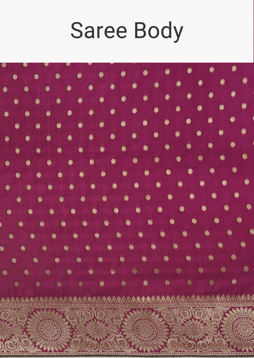 Wine Dola Silk Saree With Butti Work And Floral Border