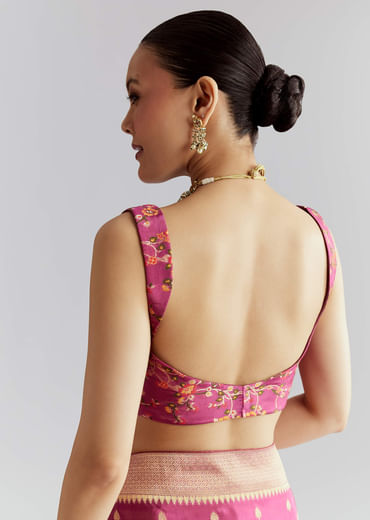 Wine Dola Silk Woven Saree With Golden Zari Embroidery