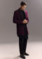Wine Indo Western Set For Men With Heavy Hand Work