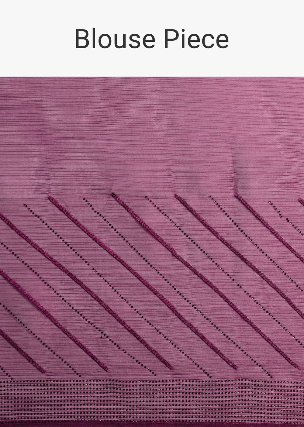Wine Glass Tissue Saree In Swarovski With Unstitched Blouse