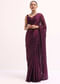 Wine Glass Tissue Saree In Swarovski With Unstitched Blouse
