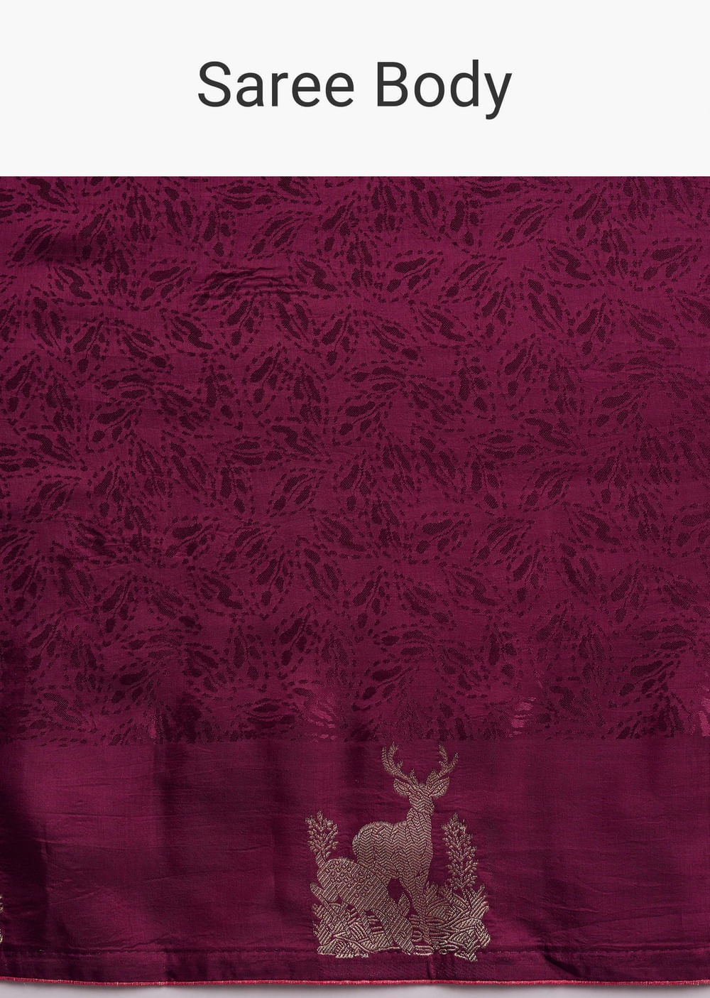 Wine Jacquard Silk Woven Saree With Brocade Work And Embroidery