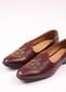 Wine Vegan Leather Jutti With Zardosi Work