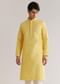 Yellow Banarasi Silk Kurta Set