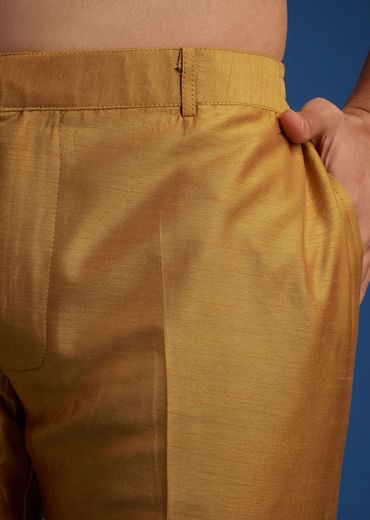 Yellow Cotton Linen Jacket With Stone And Thread Embroidery