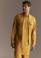 Yellow Kurta Jacket Set With Palazzo Pants