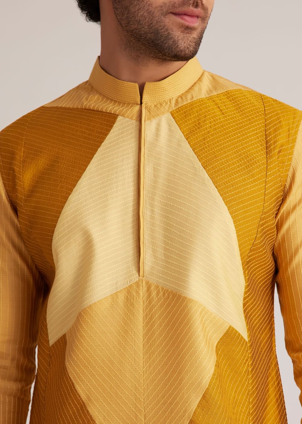 Yellow Abstract Kurta Set