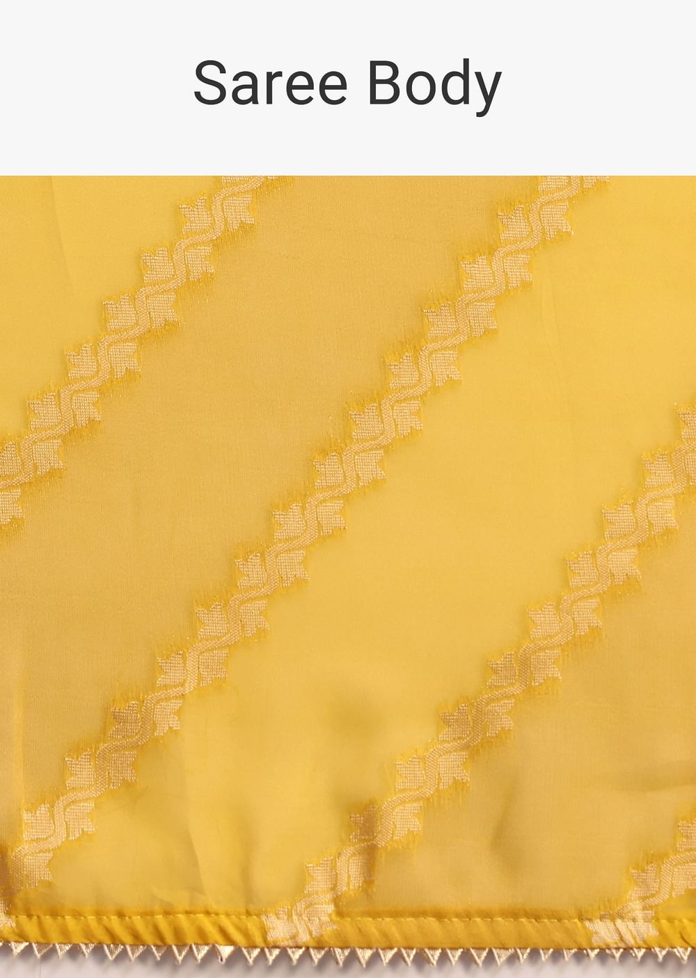 Yellow Dola Silk Leheriya Woven Saree With Gotta Patti Border
