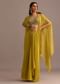Mehendi Green Embroidered Croptop Skirt Set With Chanderi Jacket