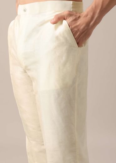 Yellow Kurta Set In Cotton Silk With Multi Color Floral Prints