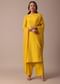 Yellow Pant Set In Chiffon With Sequin Work Kurta